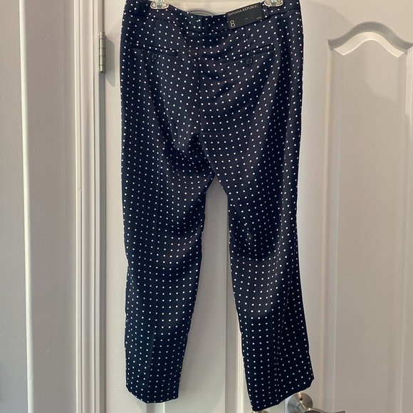 NWT Banana Republic Navy and White Polka Dot Avery Pant - Picture 3 of 13